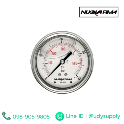 Pressure Gauge 2.5" เกลียวสแตนเลสออกหลัง