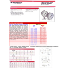 Pressure gauge Weksler BY12 Spec datasheet
