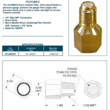 Pressure snubber spec