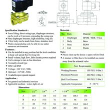 Solenoid valve BAW-S200 spec