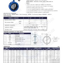 Butterfly Valve Kistler Double Flange Spec