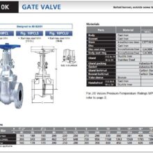 Gate valve Kitz 10FCL Spec