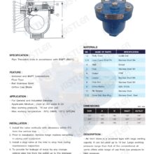 Air Vent valve Kistler AV-13 Spec