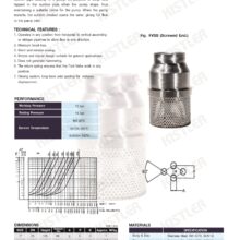 Foot Valve สแตนเลสแบบเกลียว Spec